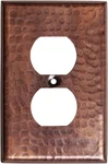 Monarch Abode 1-gang Duplex Wall Plate, Hand Hammered Pure Copper Decorative Out. Fixed Price $24.98.