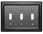 Monarch Abode Toggle Light Switch Cover Plate 3-gang / 1-pack, Matte Black. Fixed Price $19.14.