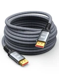 Capshi 50ft Fiber Optic Displayport 1.4 Cable 8k 60hz 4k 144hz Braided Gray. Fixed Price $59.49.