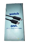 Onn 6 Ft Display Port Cable High-quality Performance Authentic Sound Black. Fixed Price $8.99.