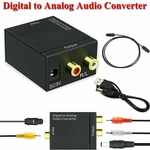 Digital Optical Coaxial To Analog Rca L/r Audio Converter Adapter W/ Fiber Cable. Fixed Price $8.39.