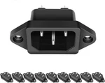 10 Pack Ac 250v 10a Iec 320 C14 Panel Mount Plug Adapter Power Black. Fixed Price $9.82.