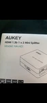 Aukey: Hdmi 1.3b 1 X 2 Mini Splitter: Model Ha-h01. Fixed Price $15.99.