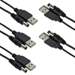 Hiletgo 5pcs Usb 2.0 A Male To Dc 5.5x2.1mm 5 Volt Connector Small, Black. Fixed Price $10.79.