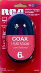 Rca 6ft Coax Rg6 Cable For Tv, Hdtv, And A/v Receivers - Gold Plated Connectors. Fixed Price $9.99.