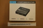 Ryxn 2 Port Hdmi Splitter (auto Mix Different Display Standards) New!. Fixed Price $14.99.