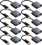 10 Pack Hdmi To Vga Adapter Converter Bulk Gold Plated Black Cabl.... Fixed Price $30.69.