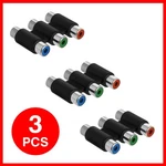 3x 3 Rca Coupler Component Video Cable Extender F To Connector Joiner Adapter. Fixed Price $10.19.