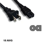 15ft Polarized Ac Power Cable Cord Nema1-15p To Iec-60320 C7 18awg 10a/125v Spt2. Fixed Price $11.56.