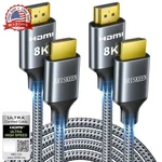 8k Hdmi 2.1 Cable 6ft 2 Pack 48gbps Hdr Braided For Hdtv Gaming. Fixed Price $16.86.