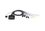 Aten Compact Kvm Switch 2 Port Single Display W/ Audio, Remote P.... Fixed Price $127.99.