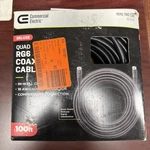 Commercial Electric 100 Ft. Black 18-gauge Rg6 Quad Coaxial Cable. Fixed Price $4.17.