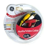 Ge 6 Ft Audio/video Rca Cable For Dvd, Vcr, Tv, Home Theater - New Sealed. Fixed Price $9.95.