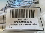 Ultra Clarity Cables - 2 White 15ft Coaxial Triple Shielded 18 Awg. Fixed Price $11.49.