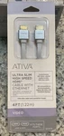 Ativa Ultra Slim High Speed Hdmi Cable W/ethernet 4ft White 529-799 3d/4k New. Fixed Price $24.00.