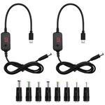 Hunsool 2pcs 3.9ft Usb C To Dc 5.5mm X 2.1mm Pd Trigger Cable Black. Fixed Price $28.31.