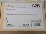 Genuine C2g Vga +3.5mm To Hdmi Converter With Micro Usb Power. Fixed Price $22.99.