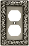 Franklin Brass Paisley Wall Plate, Brushed Satin Pewter Single Duplex Switch .... Fixed Price $14.19.