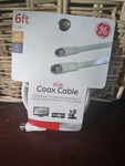 Ge 33602 6' Rg6 Coax Cable, White-ships N 24 Hours. Fixed Price $8.88.