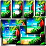 Tropical Paradise Island Flower Plants Light Switch Outlet Wall Plates Art Decor. Fixed Price $17.99.