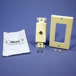 Leviton 40681-a Almond Decora Coaxial Cable Catv Wallplate Video F-type Jack. Fixed Price $1.63.