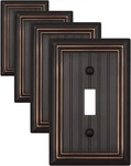 4-pack Aged Bronze Light Switch Covers, Classic Beadboard Single Toggle Wall Pla. Fixed Price $26.74.