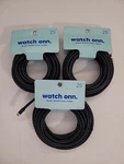 Lot Of (3) Onn Quad Shield Coax Cable- 25'' Brand New. Fixed Price $16.99.