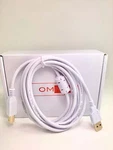 Omnihil White 8ft High Speed Usb 2.0 Cable Works With Hp - Deskjet 2855e Printer. Fixed Price $5.99.