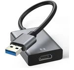 Klomier Silver Usb Hdmi Adapter -multi-monitor Cable Comp. W/windows 7/8/10/11. Fixed Price $9.99.