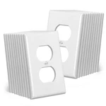 Cml Mid-size Duplex Wall Plates, 20 Pack Electrical Duplex, White. Fixed Price $18.98.