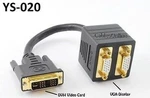 8" Dvi-i Male To Dual Vga Female Y-splitter Adapter Cable, Cablesonline Ys-020. Fixed Price $18.25.