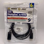 Qvs Displayport Male To Hdmi Digital A/v Cable 6 Ft. - Black. Fixed Price $8.75.