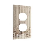 Nautical Coastal 1 Gang Single Duplex Light Switch Plate Outlet Cover Seashel.... Fixed Price $16.37.