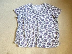 Womens Top-lane Bryant-purple/pink/navy Paisley Knit "ruched Side Tee" Ss-26/28. Fixed Price $11.99.