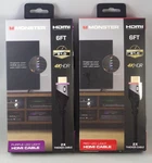 Monster Hdmi Cable 4k Hdr Premium High Speed 6 Ft Red/purple Led Lights. Fixed Price $17.99.