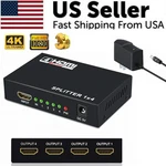 4 Port Hdmi 4k Hub Multi Splitter & Amplifier For 3d Hdtv 1080p 1x4 1 In Out. Fixed Price $19.67.