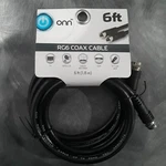 Onn Rg6 Coax Cable - "f" Type Jack 6 Foot Length Connects Tv Components. Fixed Price $7.00.