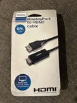 Philips 6' Display Port To Hdmi Cable - Black. Fixed Price $16.99.
