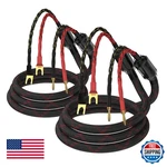 Tertullus 1 Pair Hifi 2.5m/8.20ft Ofc Speaker Cable Banana To Spade Plugs 4. Fixed Price $70.83.