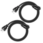 Dewenwils 2 Pack 3 Foot Extension Cord, 16 Awg Sjtw Power Cable Prong Outlets. Fixed Price $12.99.