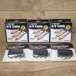 Arista 6' Composite Av Cable Gold Plated & A/b Signal Switch Audio Video Lot. Fixed Price $42.49.
