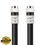 Postta Rg6 Coaxial Cable 10ft Quad Shielded Black F-male Connectors. Fixed Price $20.00.