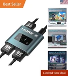 3-port Hdmi Switch: 4k 120hz & 8k 60hz Bi-directional With Lossless Audio. Fixed Price $46.99.