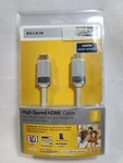 Grey Belkin Hdmi Cable High Speed Full 1080p Hd 5.1/7.1 Digital Surround Sound. Fixed Price $9.99.