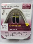 Vintage Rca Home Theatre T12c 12 Ft Gold Plated "f" Connectors Coaxial Cable Nos. Fixed Price $11.45.