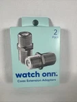 2-pack Onn Coaxial Cable Extension Adapter Coax Dual F Type Threaded. Fixed Price $10.00.
