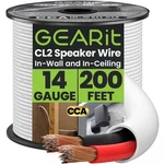 Gearit 14 Gauge Speaker Wire (200 Feet), Black Cable 200 Feet, White. Fixed Price $74.80.