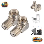 Pack Of 2 F Type Coaxial Right Angle Adapters For Optimal Connectivity. Fixed Price $11.09.