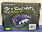 Monoprice Vga To Rca/s-video/vga Converter Lkv-2000. Fixed Price $45.00.