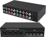 Component Av Video Switch Box 4 In 1 Out, Port 5 Rca Ypbpr Cable Rgb Componen. Fixed Price $48.02.